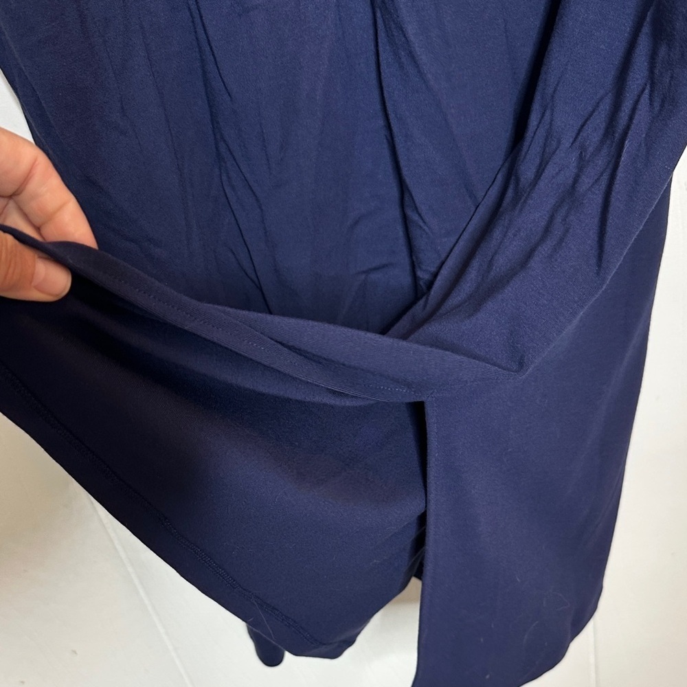 Women with Control Elegant Long Sleeve Blue Dress - Picture 8 of 11